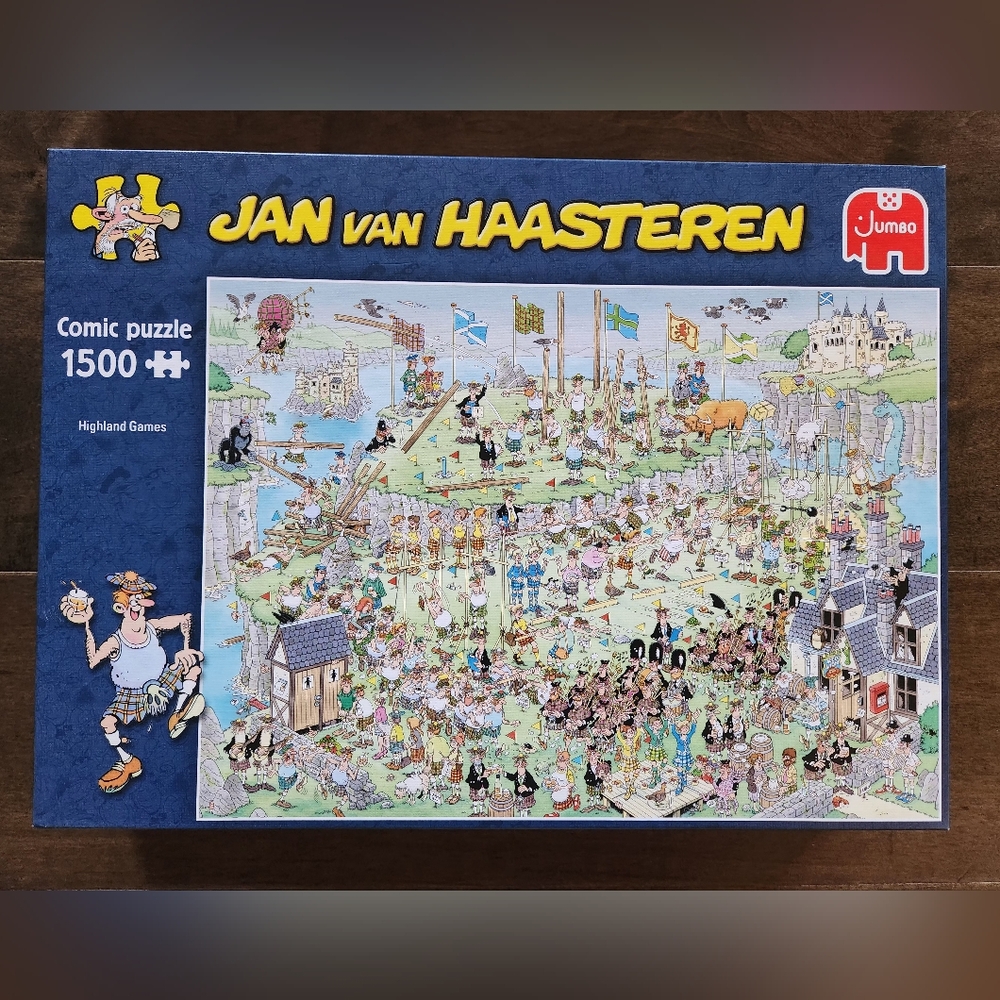 Highland Games Jan van Haasteren Comic Puzzle 1500 Pieces - Blue